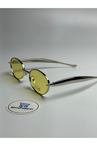 BluePepper بوتيلا v2 |   نظارة شمسية بإطار ذهبي وعدسات برتقالية اللون 57-21-140