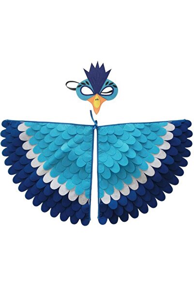 unbranded Bird Shawl Cape Owl Peacock Wings Bird Costume With Mask Party Cosp...