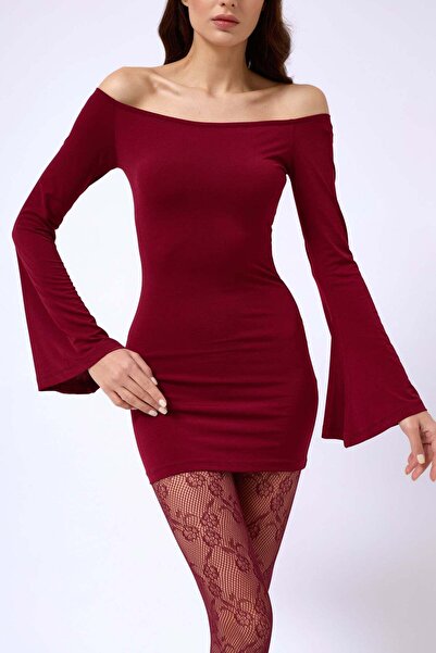 Generic Brand    Flounce Sleeve Strapless Mini Dress