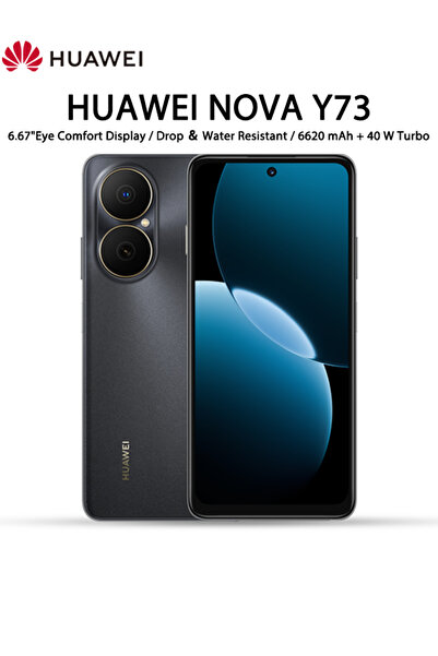 Huawei Nova Y73 Dual SIM Black 8+256GB 4G, 6620 mAh Super Battery - Middle Ea...