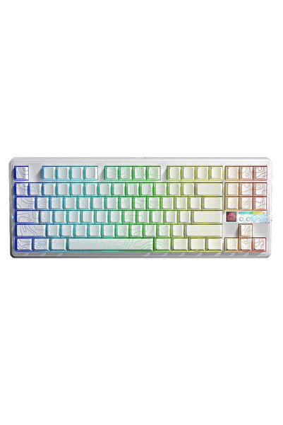Aula F87 PRO V2 Mekanik RGB TKL Star Vector Switch Kablosuz Makrolu Hot Swap ...