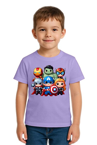 SEDİRLİ Tricou unisex Hulk Captain America Iron Man cu imprimeu pentru copii ...