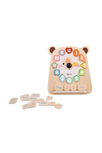 Classic World Wooden Educational Clock 20277