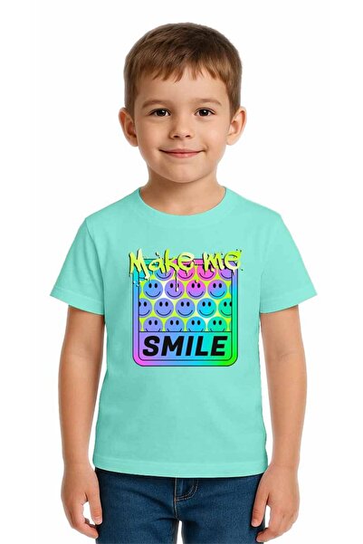 SEDİRLİ Unisex Smile με τύπωμα Παιδικό T-Shirt από χτενισμένο βαμβακερό ύφασμ...