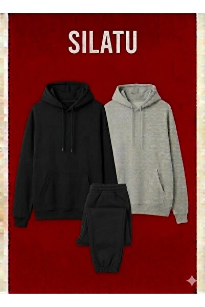 SILATU 3-Piece Hooded (2-Hooded-Tracksuit) Set