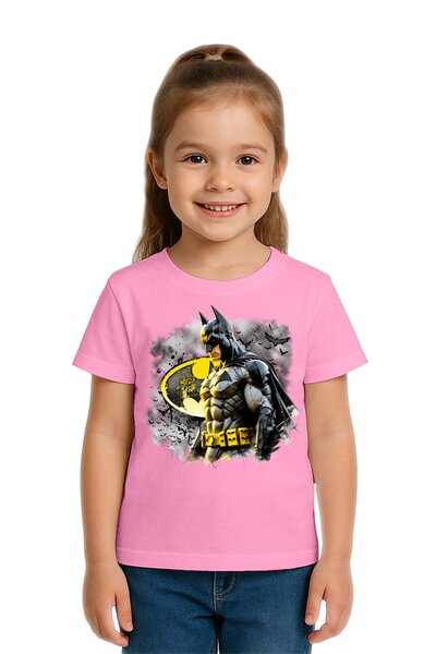 SEDİRLİ Tricou unisex pentru copii Batman cu imprimeu bumbac bucăți din bumba...
