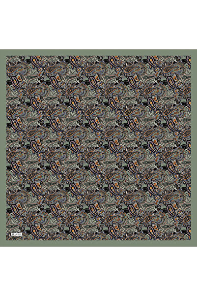 Aker Green Ethnic Patterned Soft Touch Scarf