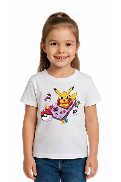 SEDİRLİ تي شيرت بيكاتشو مطبوع للأطفال للجنسين، مصنوع من قماش قطني ممشط قطن قطعة