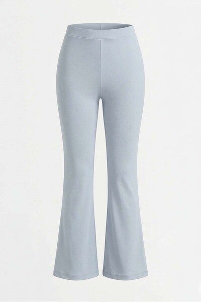 Sentez Women's High Waist Diagonel Spaghetti Strap Trousers - Light Blue