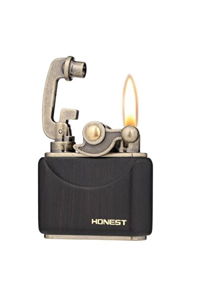 Cantayurdu Honest Vintage Benzinli Ahşap Çakmak Siyah