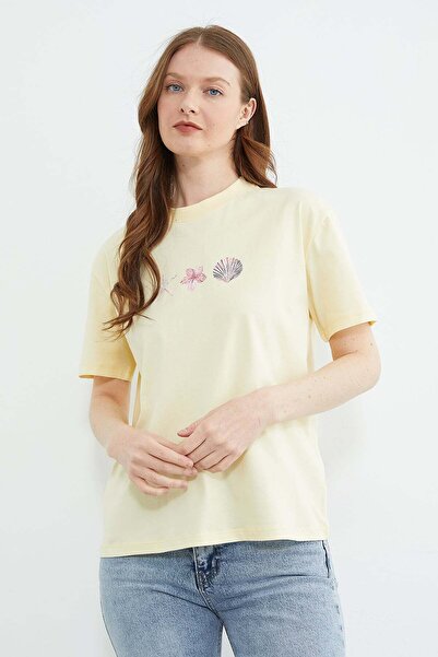 Fulla Moda Printed Crew Neck Casual T-Shirt