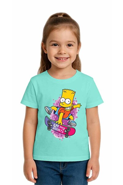 SEDİRLİ Unisex Simpson με τύπωμα Παιδικό μπλουζάκι από χτενισμένο βαμβακερό ύ...