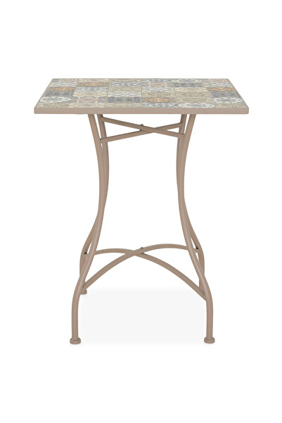 Maison Mex Square garden/terrace table TOULOUSE L.58 l.58 H.72 beige/multicolor