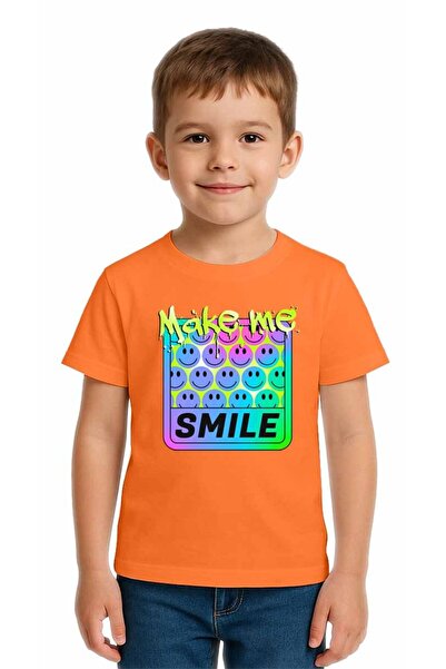SEDİRLİ Unisex Smile με τύπωμα Παιδικό T-Shirt από χτενισμένο βαμβακερό ύφασμ...