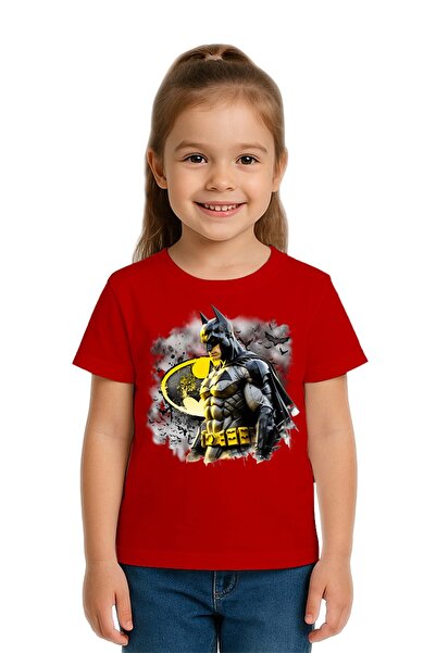 SEDİRLİ Tricou unisex pentru copii Batman cu imprimeu bumbac bucăți din bumba...