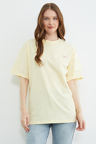 Fulla Moda Duck Embroidered Crew Neck T-Shirt