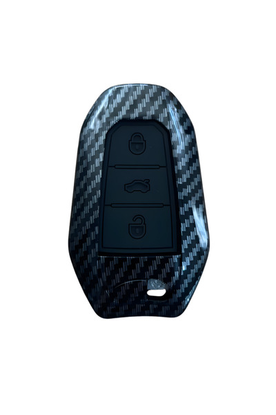 AutoHan Keys Carbon Key Case Cover, Peugeot 308, 508, 2008, 3008, 4008, 5008,...