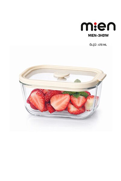 MİEN 6-Piece Silicone Vacuum Lid Storage Container 470ml