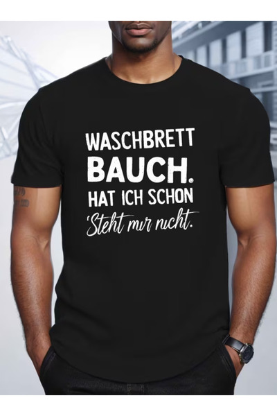 LİNA06 HAVE A WASHBOARD STOMACH Crinkle Plus Size Men's T-Shirt