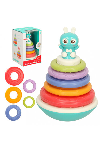 Ikonka Joc de stivuire pentru copii Roly-Toy, cu 8 efecte sonore, dimensiune ...