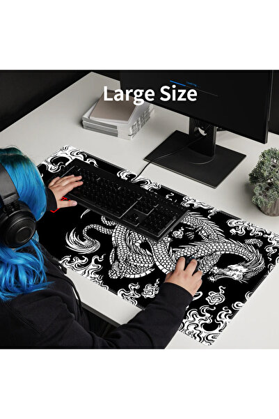 Sumkyle Large Gaming Mouse Pad, Extended Desk Mousepad with Stitched Edges, N...