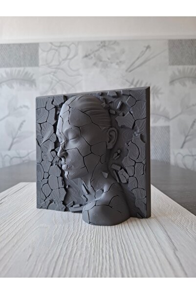 NorthEdge3D Modern Kadın Portresi 3D Rölyef Duvar Tablosu 14x14 cm