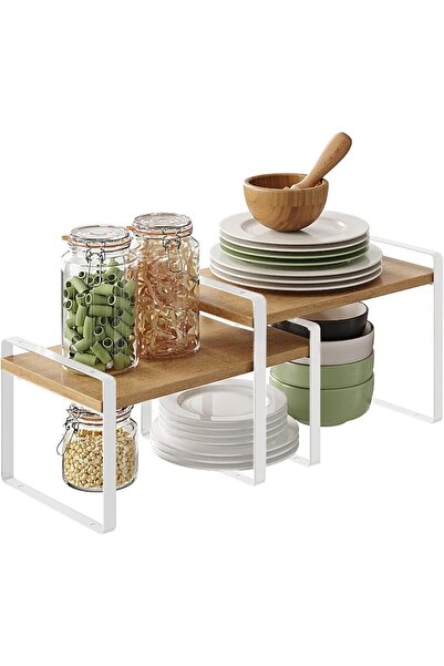 Arabest Expandable Countertop Organizer Shelf,Set of 2 Cabinet Organizers,Sto...