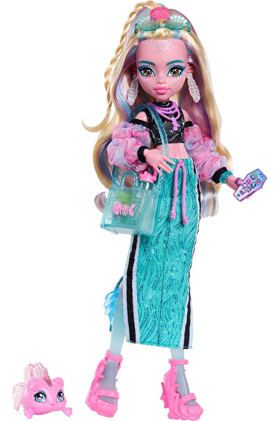 MONSTER HIGH ® LAGOONA BLUE™ Bebek | Evcil hayvan dostu Neptuna ve 7 aksesuar...
