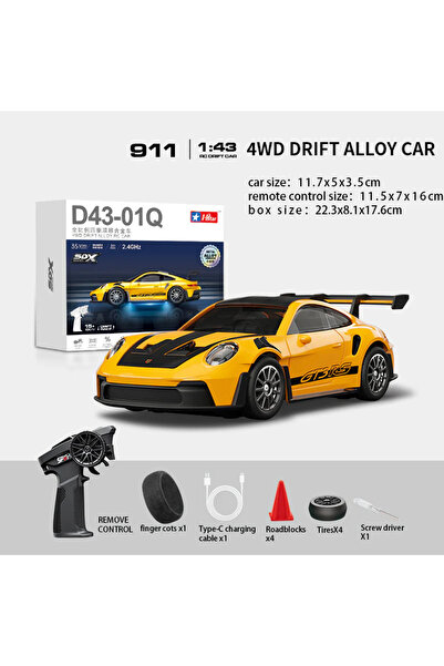 Pasifik Toys RC Drift Araba Porsche 911, Jiroskop ve LED Işıklı 15 km/h hız