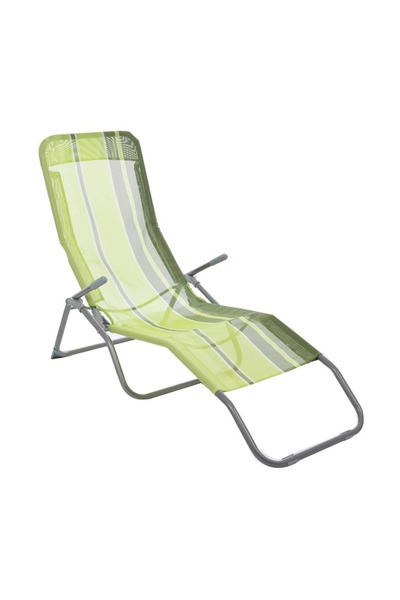 DacEnergy Sezlong plaja DacEnergy(C), structura otel, dimensiuni 145 x 59 x 5...