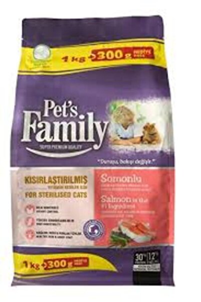 Pets Family Somonlu Kısırlaştırılmış Yetişkin Kedi Maması 1.300 Gr