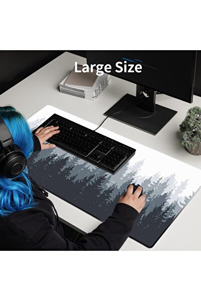 Sumkyle Large Gaming Mouse Pad, Extended Desk Mousepad with Stitched Edges, N...