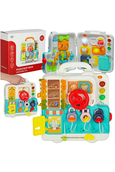 Ikonka Jucarie interactiva de manipulare tip valiza pentru copii Ikonka, cu a...