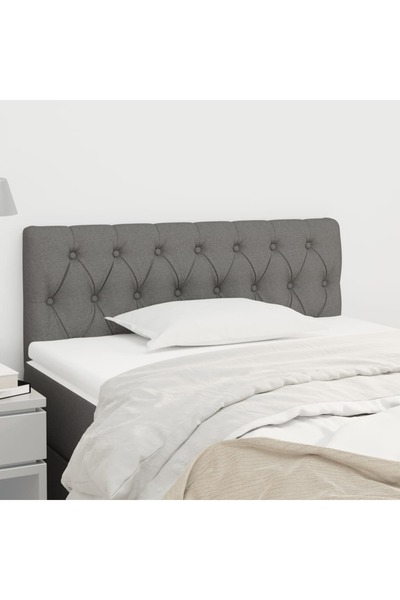 Concept Tăblie de pat, gri închis, 100x7x78/88 cm, textil