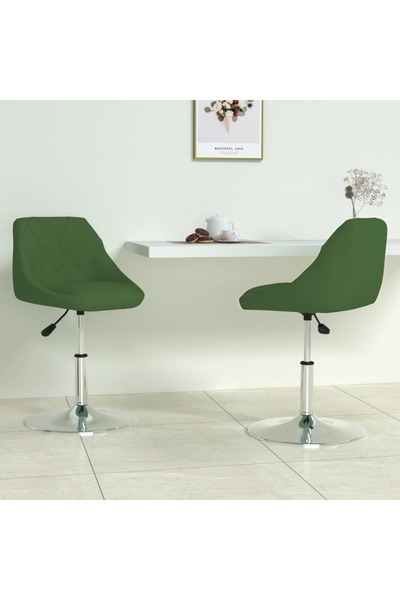 Concept Περιστρεφόμενες καρέκλες κουζίνας, 2 τεμ., σκούρο πράσινο, Βελούδο