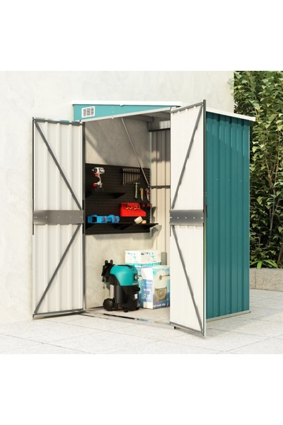 Concept Șopron grădină/montaj perete verde 118x100x178 cm oțel zincat