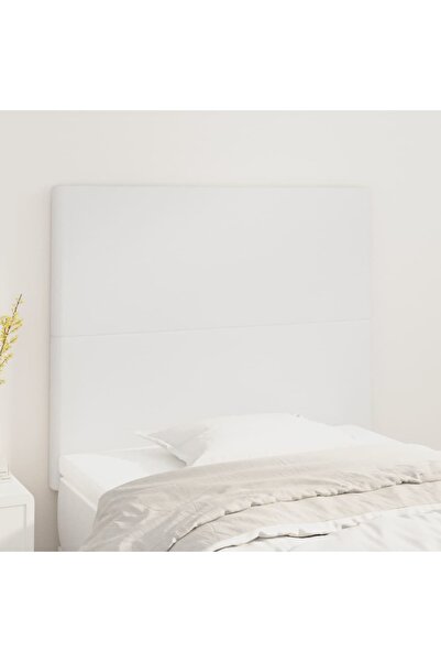 Concept Κομοδίνα, 2 τεμ., λευκά, 80x5x78/88 cm, οικολογικό Δερμάτινο