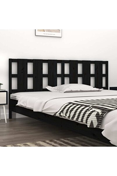 Concept Tăblie de pat, negru, 205,5x4x100 cm, lemn masiv de pin