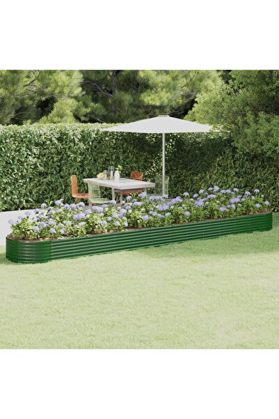 Concept Jardinieră grădină verde 544x100x36cm oțel vopsit electrostatic