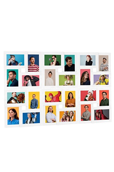 Concept Κορνίζα κολάζ φωτογραφιών για φωτογραφίες 24x (10x15 cm), λευκή, MDF