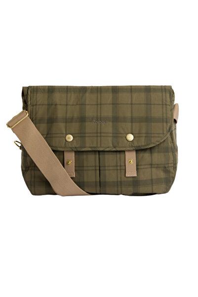 Barbour Transport Riever Omuz Çantası GN71 Dusky Green Tartan