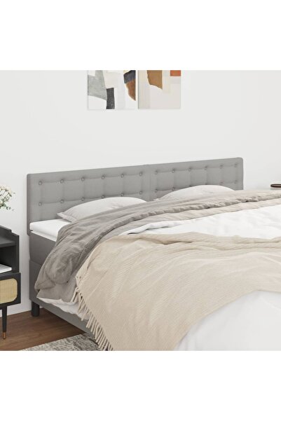 Concept Tăblii de pat, 2 buc, gri deschis, 90x5x78/88 cm, textil