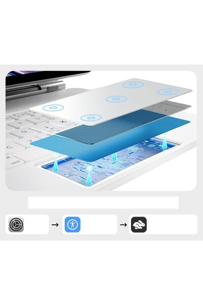 OEM Tastatură pentru iPad Pro 11 " generația a 5-a/a 4-a cu husă Azerty retroiluminată albă