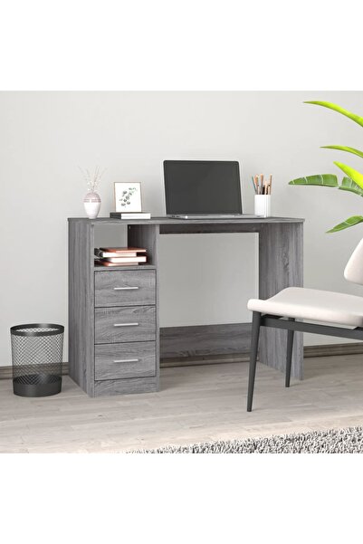 Concept Γραφείο με συρτάρια, γκρι sonoma, 102x50x76 cm, επεξεργασμένο ξύλο