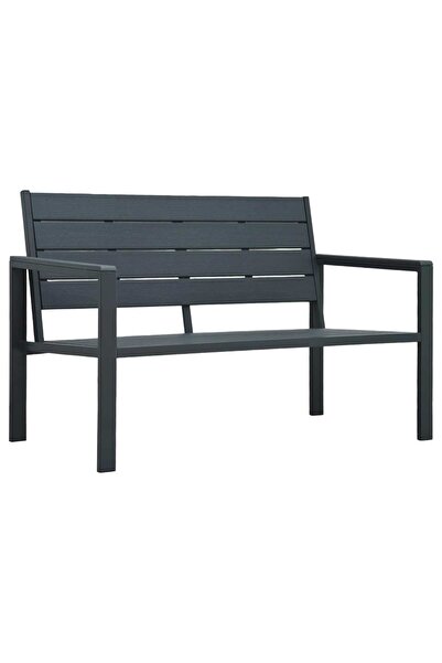 Concept Garden bench, grey, 120 cm, HDPE, wood look