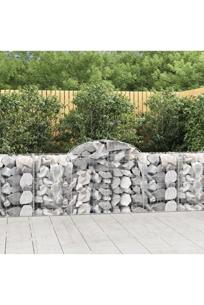 Concept Coșuri gabion arcuite 11 buc, 200x50x80/100 cm, fier galvanizat