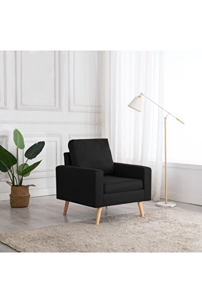 Concept Πολυθρόνα, μαύρη, υφασμάτινη