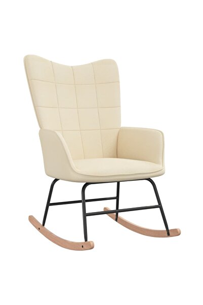 Concept Κουνιστή πολυθρόνα, κρεμ, ύφασμα