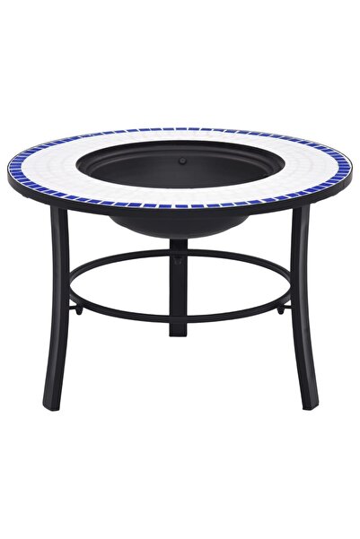 Concept Μωσαϊκό τζάκι, μπλε & λευκό, 68 εκ., κεραμικό