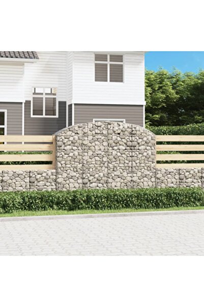 Concept Coș gabion arcuit, 200x50x140/160 cm, fier galvanizat